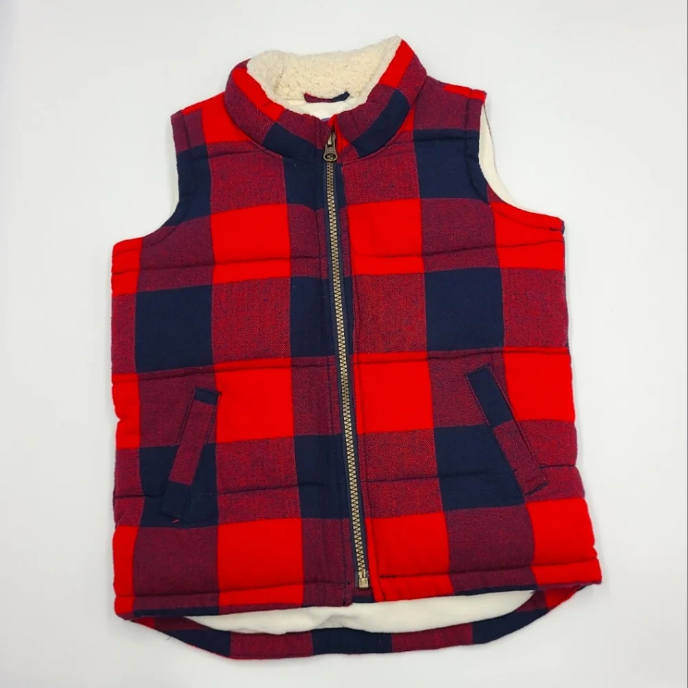 Old Navy buffalo check vest size 5T